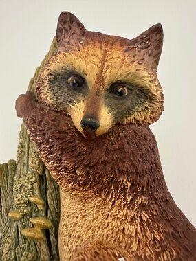 CHALKWARE 60s Raccoon & Ladybug Wall Sculpture VINTAGE